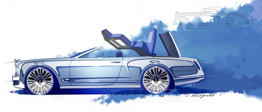  Bentley Mulsanne Convertible Concept Sketches 2012 года  (фото 3 из 4)